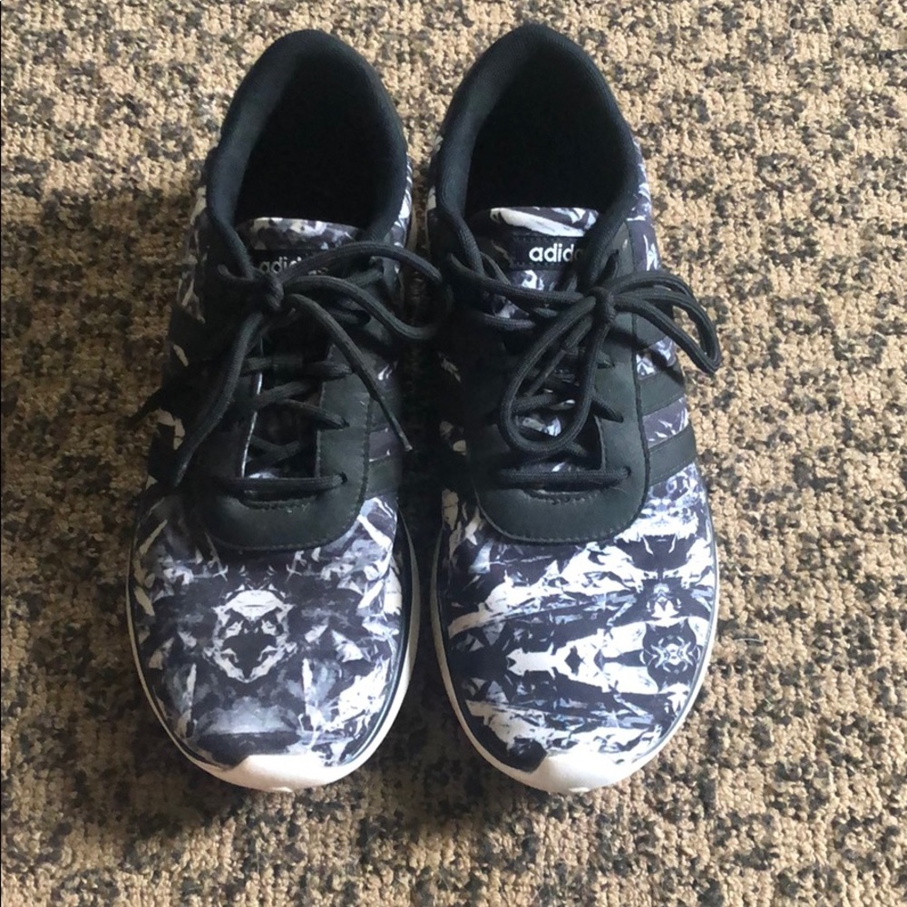 Black and white glass Adidas Shoes